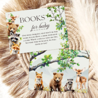 Woodland Forest Animals Books for Baby Card