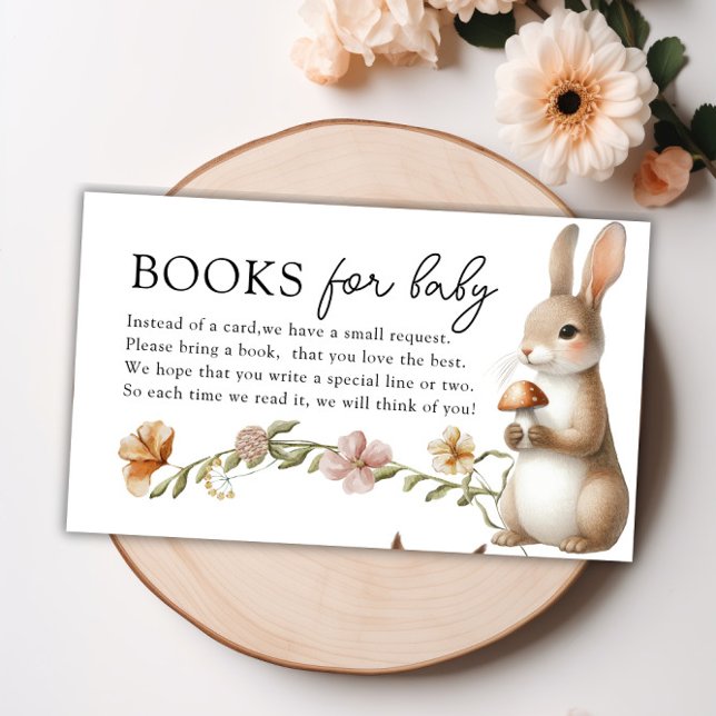 Woodland Forest Animals Books for Baby Shower Enclosure Card (Woodland Forest Animals Books for Baby Shower Enclosure Card)