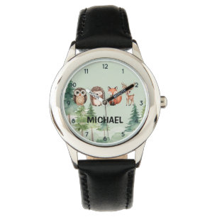 Woodland Forest Animals Deer Owl Fox hedgehog Watch