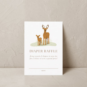 Woodland Forest Animals Diaper Raffle Enclosure Card