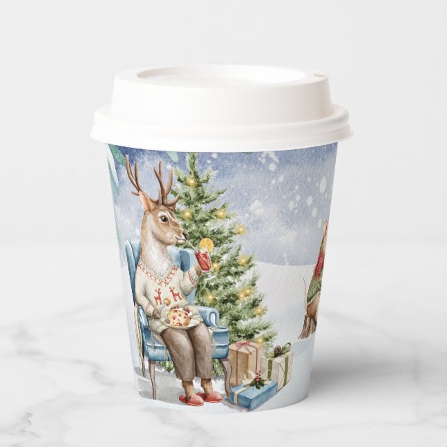Woodland Forest Animals Drinking Paper Cups (Front)