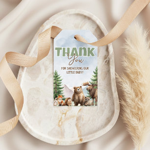 Woodland Forest Animals Favour Thank You Tag