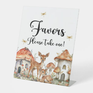 Woodland Forest Animals Favours Pedestal Sign