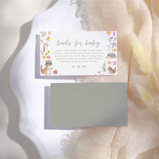 Woodland Forest Animals Gender Neutral Baby Shower Enclosure Card (Creator Uploaded)