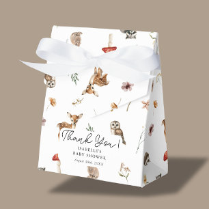 Woodland Forest Animals Gender Neutral Baby Shower Favour Box