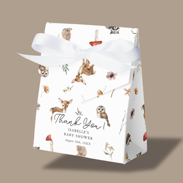 Woodland Forest Animals Gender Neutral Baby Shower Favour Box (Creator Uploaded)