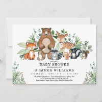 Woodland Forest Animals Gender Neutral Baby Shower