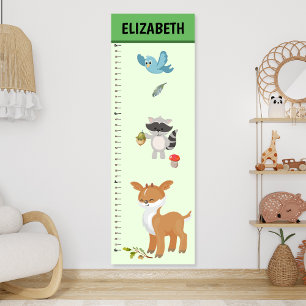 Woodland Forest Animals Growth Chart