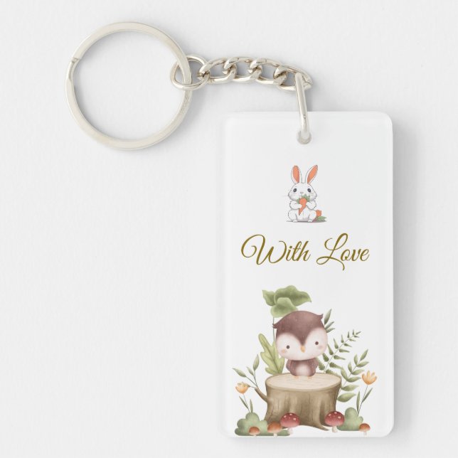 Woodland Forest Animals Key Ring (Front)
