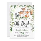 Woodland forest animals oh boy baby shower