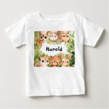 Woodland Forest Animals Personalised Boy