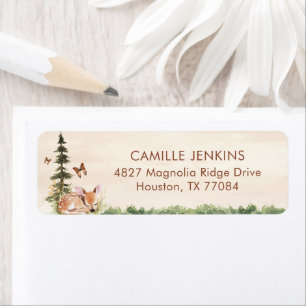 Woodland Forest Animals Return Address