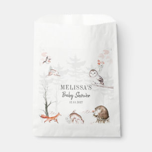 Woodland Forest Animals Rustic Baby Shower Favour Bags
