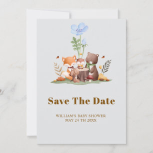 Woodland Forest Animals Save The Date