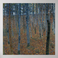 Woodland Forest Art Gustav Klimt - Beech Grove