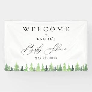 Woodland Forest Baby Shower Banner