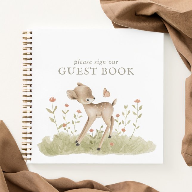 Woodland Forest Baby Shower Guest Book (Creator Uploaded)