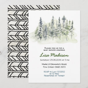 Woodland Forest Baby Shower Invitation 