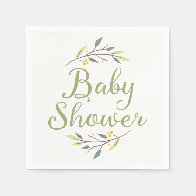 Woodland Forest Baby Shower Napkins (Front)