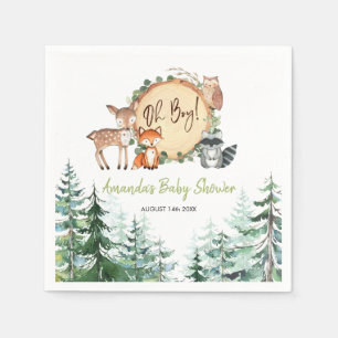 Woodland Forest Baby Shower Paper Napkin