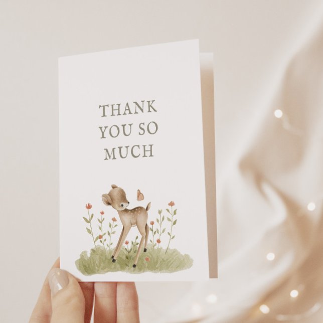 Woodland Forest Baby Shower Thank You Card (Creator Uploaded)