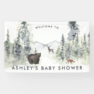Woodland Forest   Baby Shower Welcome Banner