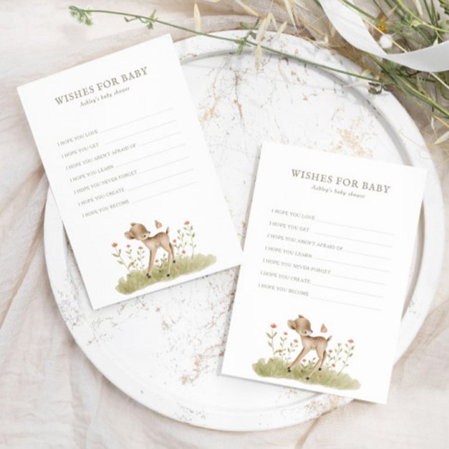 Woodland Forest Baby Shower Wishes for Baby Game (Creator Uploaded)