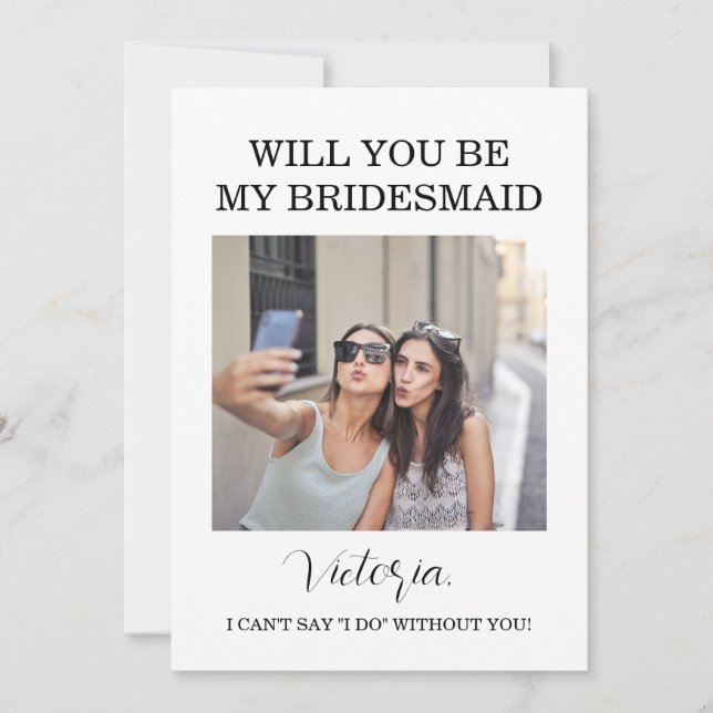 Woodland Forest Bridesmaid Information Card (Front)