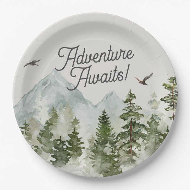  woodland forest cupcake topper paper plate (Front)