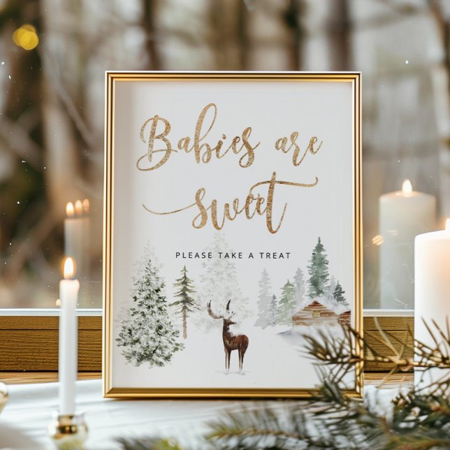 Woodland forest deer Babies are sweet Poster (Creator Uploaded)