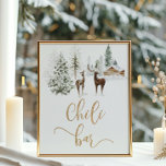 Woodland forest deer Chili bar Poster<br><div class="desc">Woodland forest deer Chili bar Poster.
Matching items available.</div>