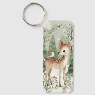 Woodland Forest Deer Key Ring