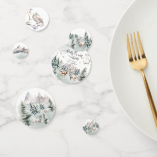 Woodland Forest Deer Winter Party Confetti