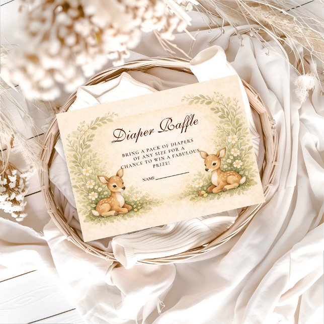 Woodland Forest Diapper Raffle Enclosure Card (Creator Uploaded)
