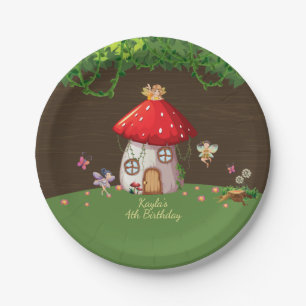 Woodland Forest, Fairy Birthday Paper Plate