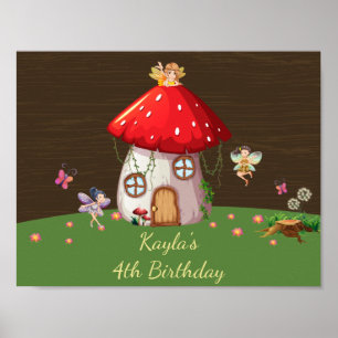 Woodland Forest, Fairy Birthday Poster