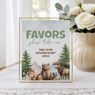 Woodland Forest Favours Thank You Sign 8x10