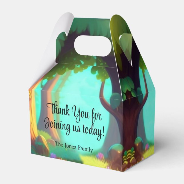 Woodland forest friends  favour box (Front Side)