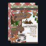 Woodland Forest Friends Kids Birthday Party Invitation<br><div class="desc">customise with any text</div>