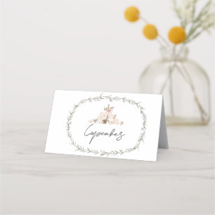 Woodland Forest Friends Place settings food cards