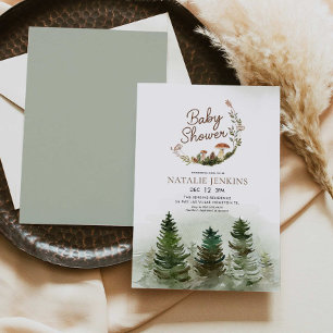 Woodland Forest Gender Neutral Baby Shower  Invitation