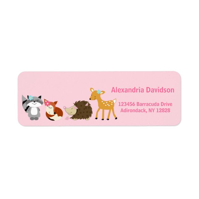 Woodland Forest (Girl) Address Labels (Front)