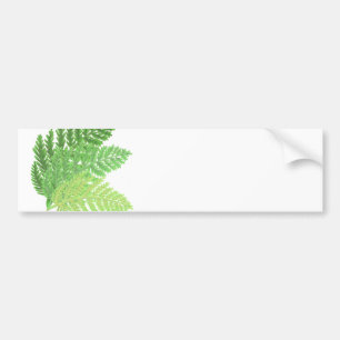 Woodland forest green ferns forest ferns bumper sticker