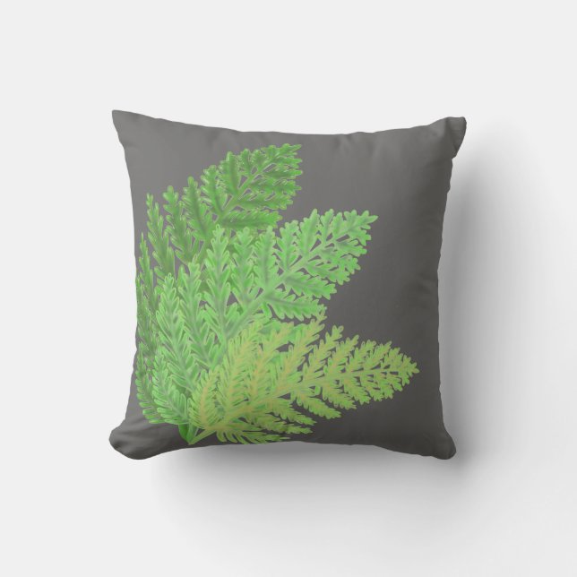 Woodland forest green ferns forest ferns cushion (Front)