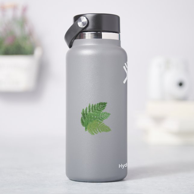 Woodland forest green ferns forest ferns leaves (HydroFlask)