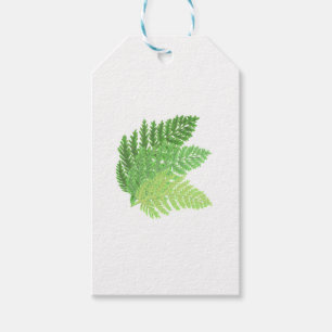 Woodland forest green ferns forest ferns leaves gift tags