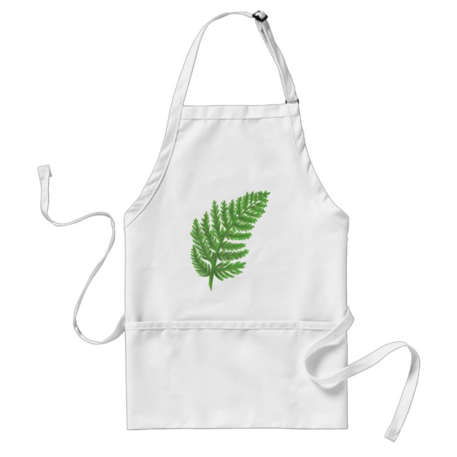 Woodland forest green ferns forest ferns leaves standard apron (Front)