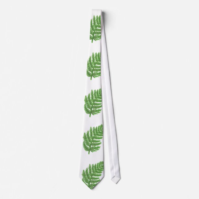 Woodland forest green ferns forest ferns tie (Front)