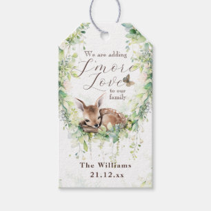 Woodland Forest Greenery S'more Love Baby Shower Gift Tags