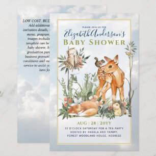 Woodland Forest Greenery Wild Animals Baby Shower